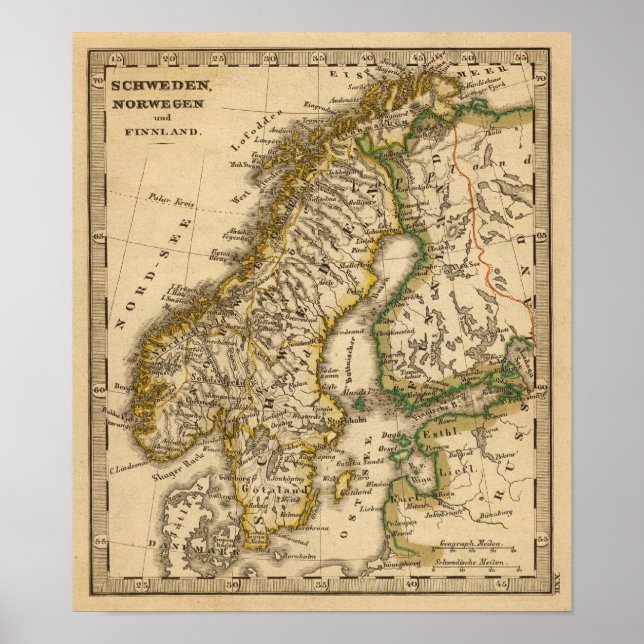 Poster Suède, Norvège et Finlande (Devant)