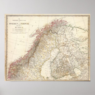 Poster Suède & Norvège, Nord, Russie
