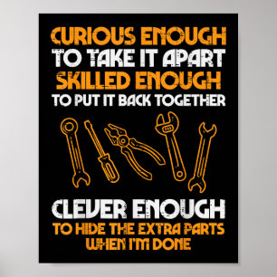 Poster Suffisamment Curieux Pour L'Empêcher Auto Garage M