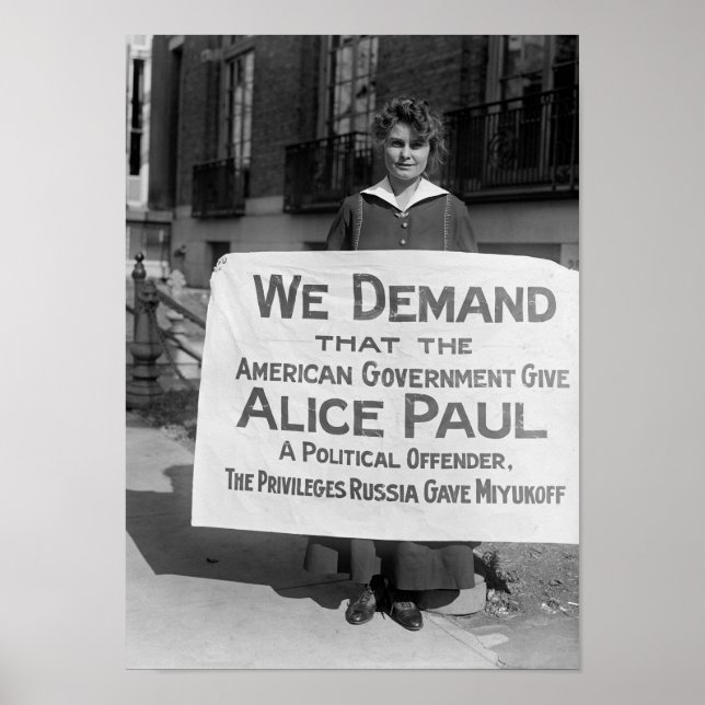 Poster Suffragette avec panneau soutenant Alice Paul - 19 (Devant)