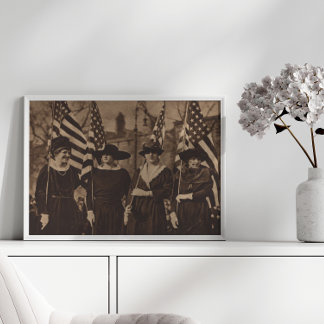 Poster Suffragettes en défilé 