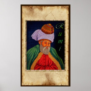 Poster Sufi Mystic Wisdom par Rumi sur Parchment BG