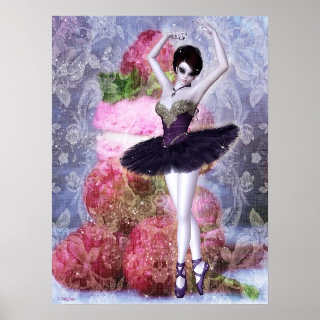 Poster Sugar Plum Fairy Ballerina Imaginaire Art (Devant)