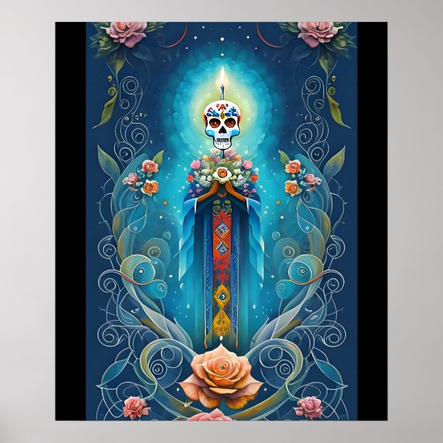 Poster Sugar Skull Art - Unleash Spirit of Mexico (Devant)