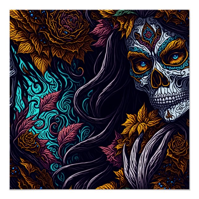 Poster Sugar Skull Catrina (Devant)