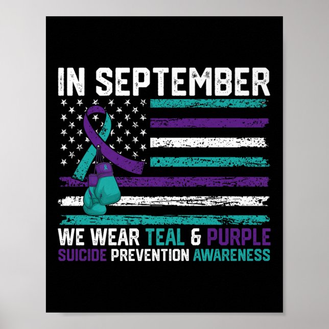 Poster Suicide Awareness 2024 In September We Wear Teal P (Devant)