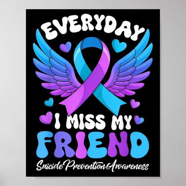 Poster Suicide Awareness Friend Suicide Prevention Awaren (Devant)