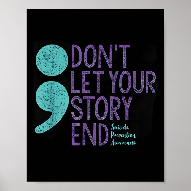 Poster Suicide Awareness Shirt For Women Don't Let Your S (Devant)