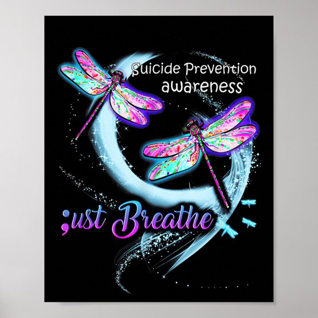 Poster Suicide Awareness Shirt Just Breathe Suicide Preve (Devant)