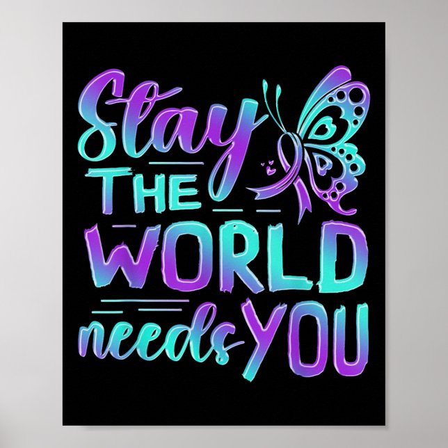 Poster Suicide Awareness Suicide Prevention Suprt Survivo (Devant)
