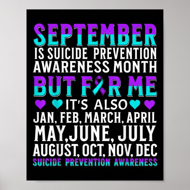 Poster Suicide Awareness Suprt Suicide Prevention Awarene (Devant)