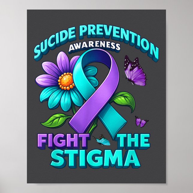 Poster Suicide Prevention Suprt Fight Stigma Suicide Awar (Devant)