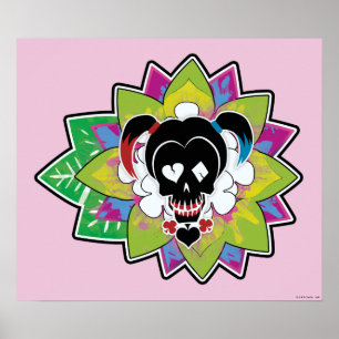 Poster Suicide Squad Harley Quinn Skull Tattoo Art