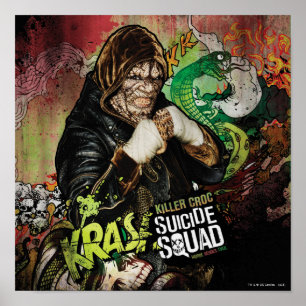 Poster Suicide Squad   Killer Croc Character Graffiti