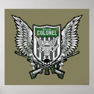 Poster Suicide Squad   Rick Flag Winged Crest Tattoo Art