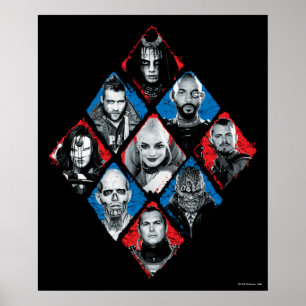 Poster Suicide Squad Task Force X Checkered Diamond