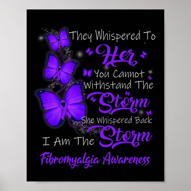 Poster Suis La Conscience De La Tempête De La Fibromyalgi (Devant)