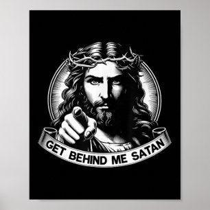 Poster Suis-moi Satan Dieu Sauve l'Amérique Jésus Meme
