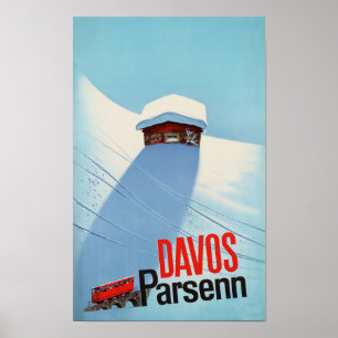Poster " Suisse : 2022/aujourd'hui - Davos Parsenn Bahn