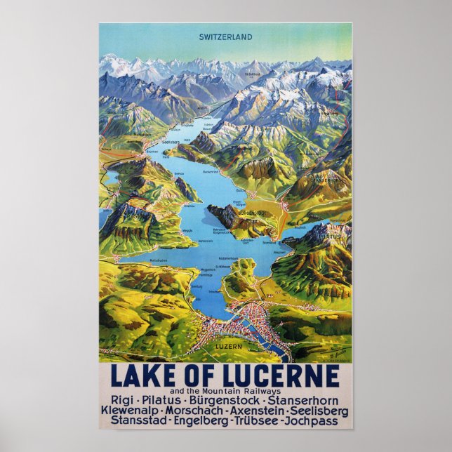 Poster " Suisse : 2022/aujourd'hui - lac des Quatre - Can (Devant)