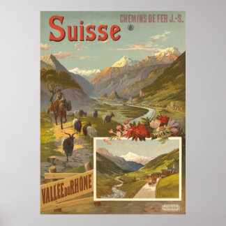 Poster Suisse, Chemins de Fer Jura - Simplon,