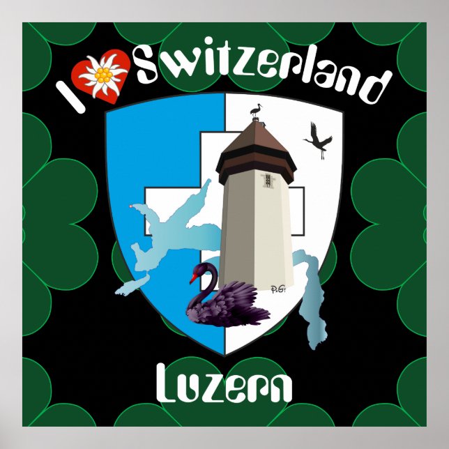 Poster suisse de Lucerne (Devant)