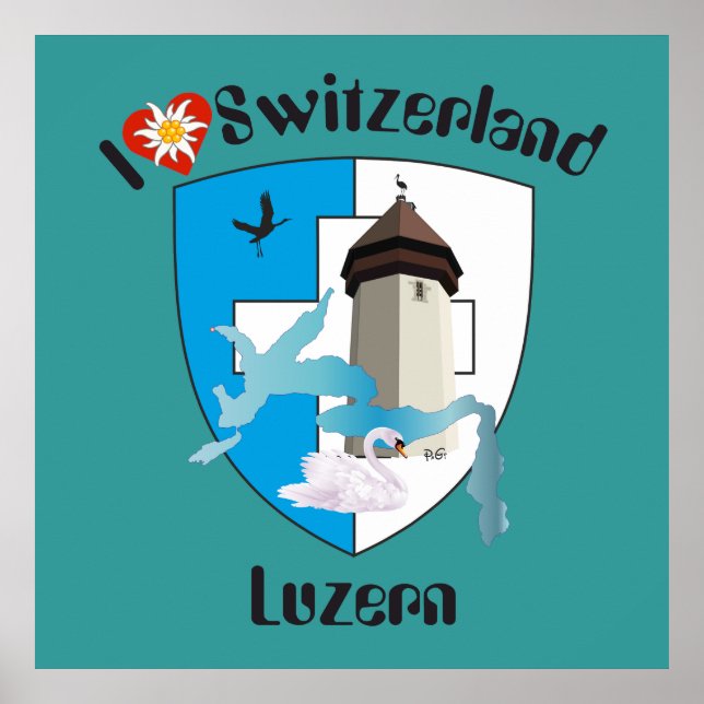 Poster suisse de Lucerne (Devant)