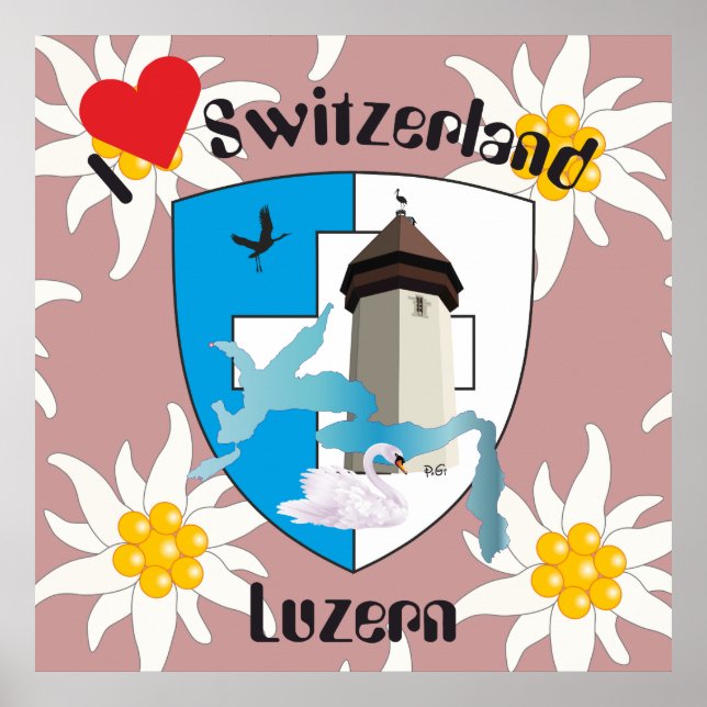 Poster suisse de Lucerne (Devant)