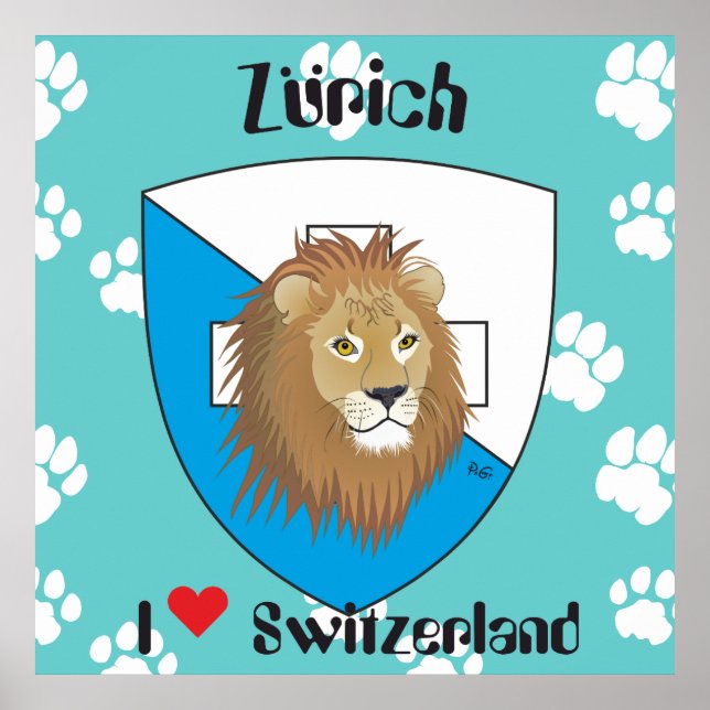 Poster suisse de Zurich (Devant)