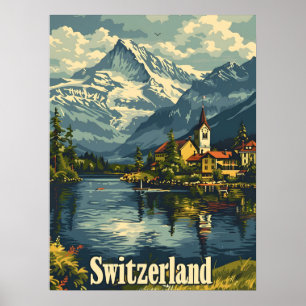 Poster Suisse Tranquillité : Lakeside Village