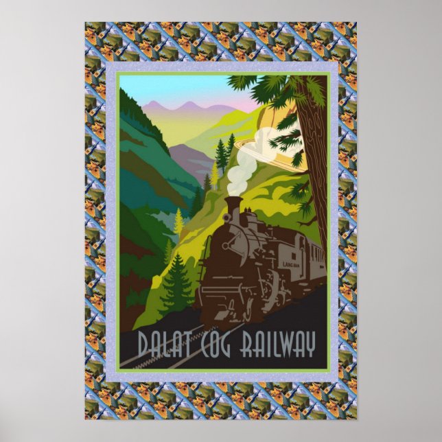 Poster suisse vintage Dalat Cog Railway (Devant)