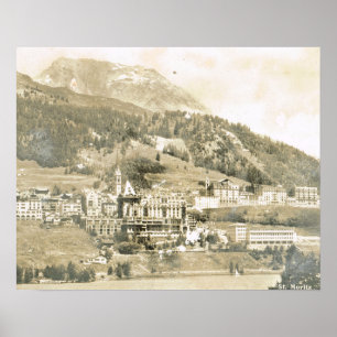 Poster Suisse vintage, St Moritz 1906