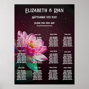 Poster Suite de mariage Floral Lotus Romance de la Nuit