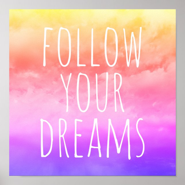 Poster Suivez la citation inspirée de votre chambre pour  (Devant)