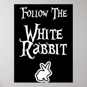 Poster Suivez le lapin blanc