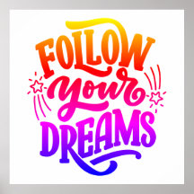 Suivez vos rêves dans Dream vision board arc-en-ci