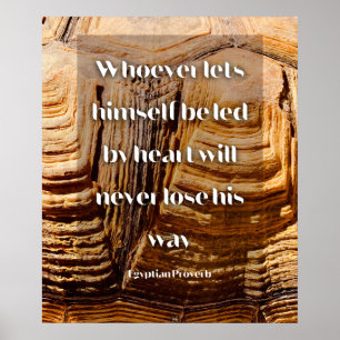 Poster Suivez votre coeur Inspirational Egyptian Proverbe