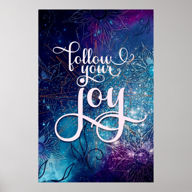 Poster Suivez Votre Joie - Affirmation Artistique (Devant)