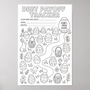 Poster Suivi de remboursement de chasse aux œufs de Pâque