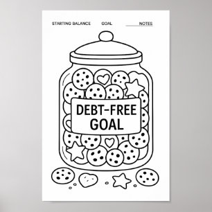 Poster Suivi de remplissage du pot à biscuits de dette fa