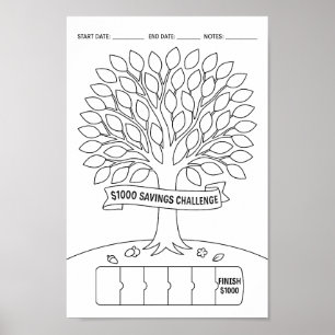 Poster Suivi du défi d'épargne