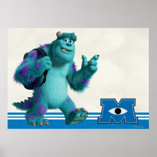 Poster Sulley avec sac à dos