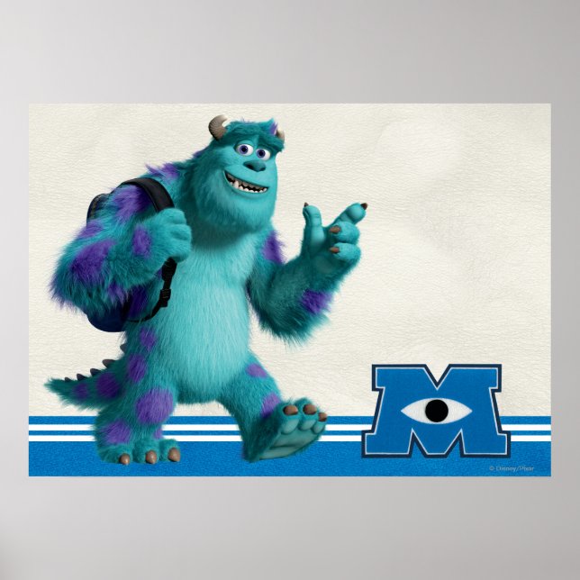 Poster Sulley avec sac à dos (Devant)