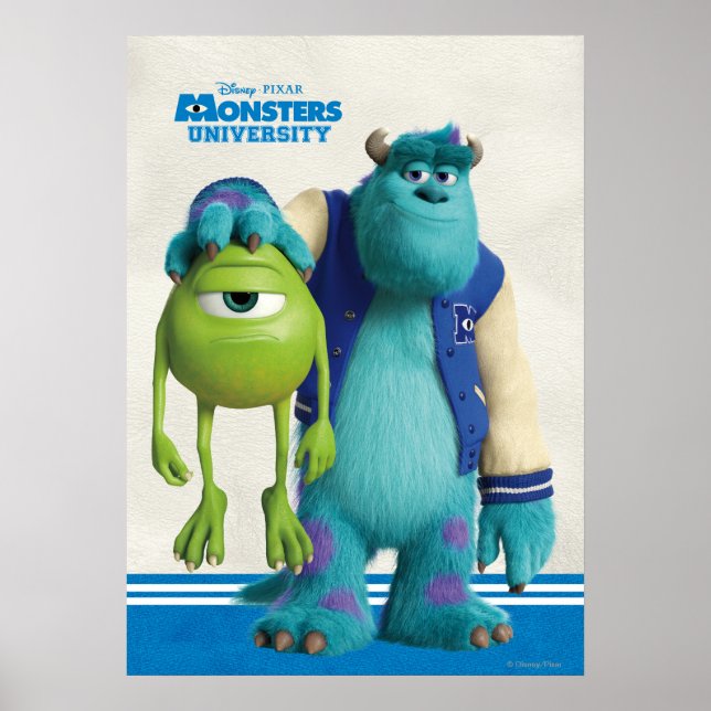 Poster Sulley Holding Mike (Devant)