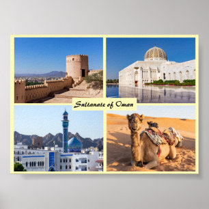 Poster Sultanate of Oman landmarks