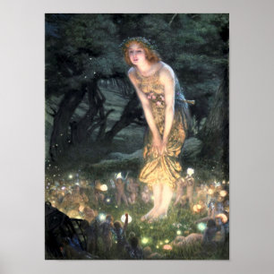 Poster Summer Eve by Pre-Raphaelite Edward Robert Hughes