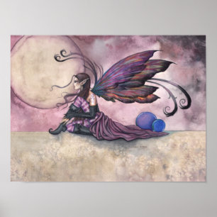 Poster Summer Moon Fairy Gothique Imaginaire Art
