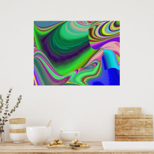 Poster Summerfeel, Rainbowart 3D Abstrait