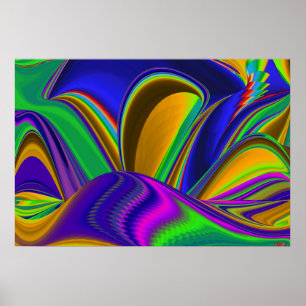 Poster Summerrainbow , Abstract 3D Rainbowart