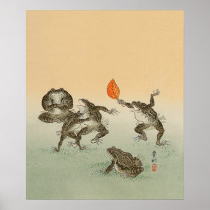 Poster Sumo de grenouilles - Ohara Koson